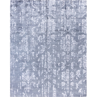 Overdyed One-of-a-Kind Rectangle 7'10" X 10'1" Hand Knotted Area Rug