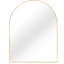 Miroir mural de salle de bain arqué en métal doré 30 po x 36 po - Verre HD de 4 mm, aluminium rouillé, crochets renforcés en aluminium, installation incluse-129903695