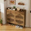 Armoire de rangement pour chaussures avec portes semi-circulaires découpées