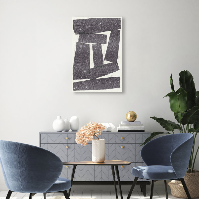 Black And White 2 Canvas Abstract Print by Oliver Gal, Black Frame, 10 x 15, 30"H x 20"W, Canvas Unframed