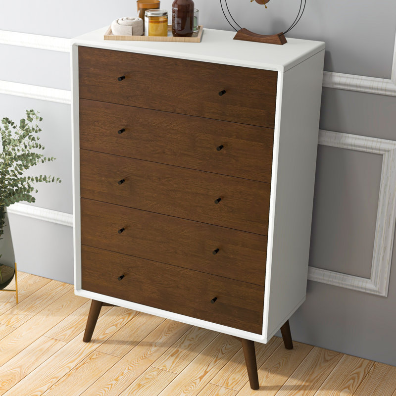Davondre 31.5'' W 5 - Drawer Dresser, White