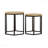 2-Piece Natural And Black Nesting Table