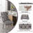 Kazandra 6 - Person Pedestal Dining Set-661538243-661538303-661538296