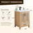 Bondi 24" Single Bathroom Vanity in Light Brown with White Ceramic Drop-in Sink without Mirror