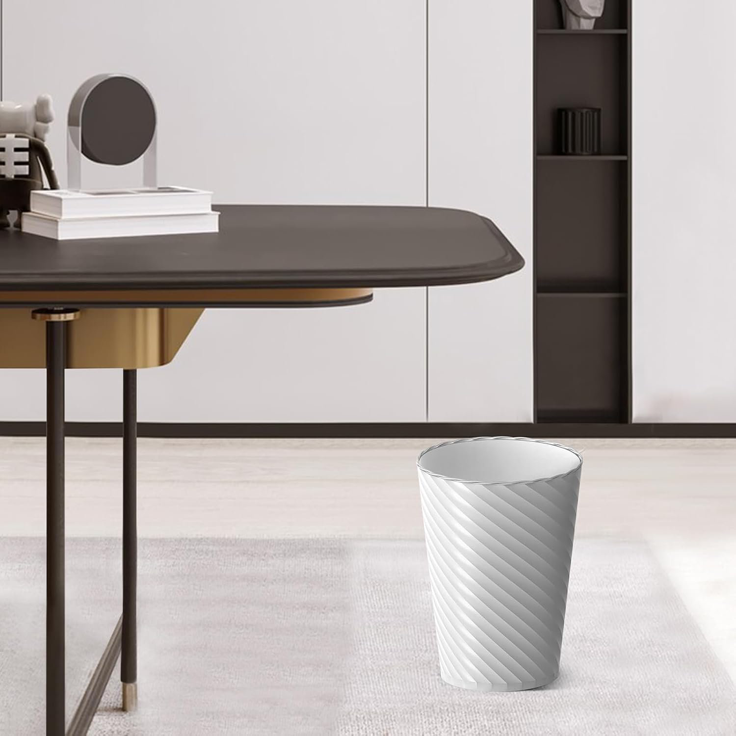 Hefty 8.8 Gallon Slim Black Trash Can With Handles For Office Or Recycling - View #6