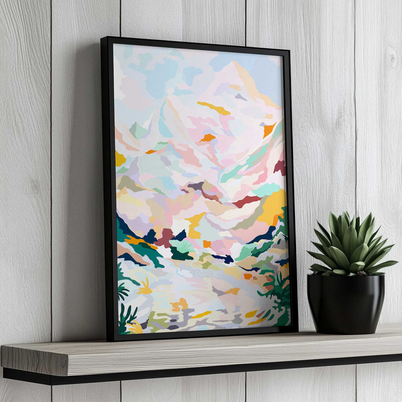 «Alpine I» par Garima Dhawan, reproduction d'art sur toile, H 16 po x l 12 po, Doré