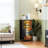 4 Drawer Dresser for Bedroom, Narrow Chest of Drawers, Wooden Top and Study Iron Frame 18"x37.5"-(WxH)