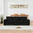84.25-inch Black Modern Compact Corduroy 3-seater Sofa - Versatile Upholstered Couch For Living Room, Study, Bedroom, And Office Furniture Spaces-1530508588