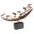 Handcrafted Outdoor Metal Weather Resistant Floor Table Top Fountain