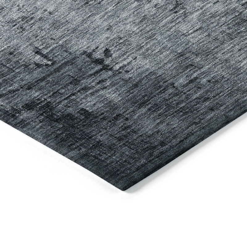 Blue and Beige Flat Woven Synthetic Washable Area Rug 10' x 14'