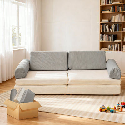 Boneless Compression Bedroom And Playroom Furniture, Modular Play Couch, Sofa That Inspires Creativity For Playroom Bedroom Living Rooms
