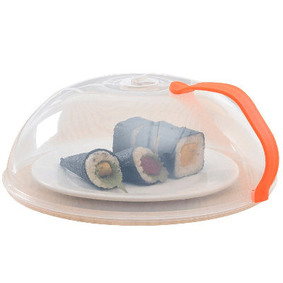 1pc Non-Stick Microwave Splash Cover - Transparent, Anti-Sputtering, Anti-Oil, Reusable, Airtight