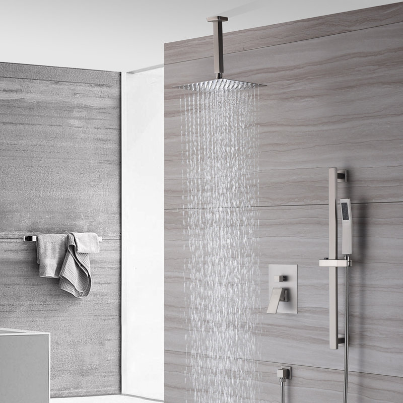 SlideLux All-In-One Kit with Rough in-Valve, Brushed Nickel