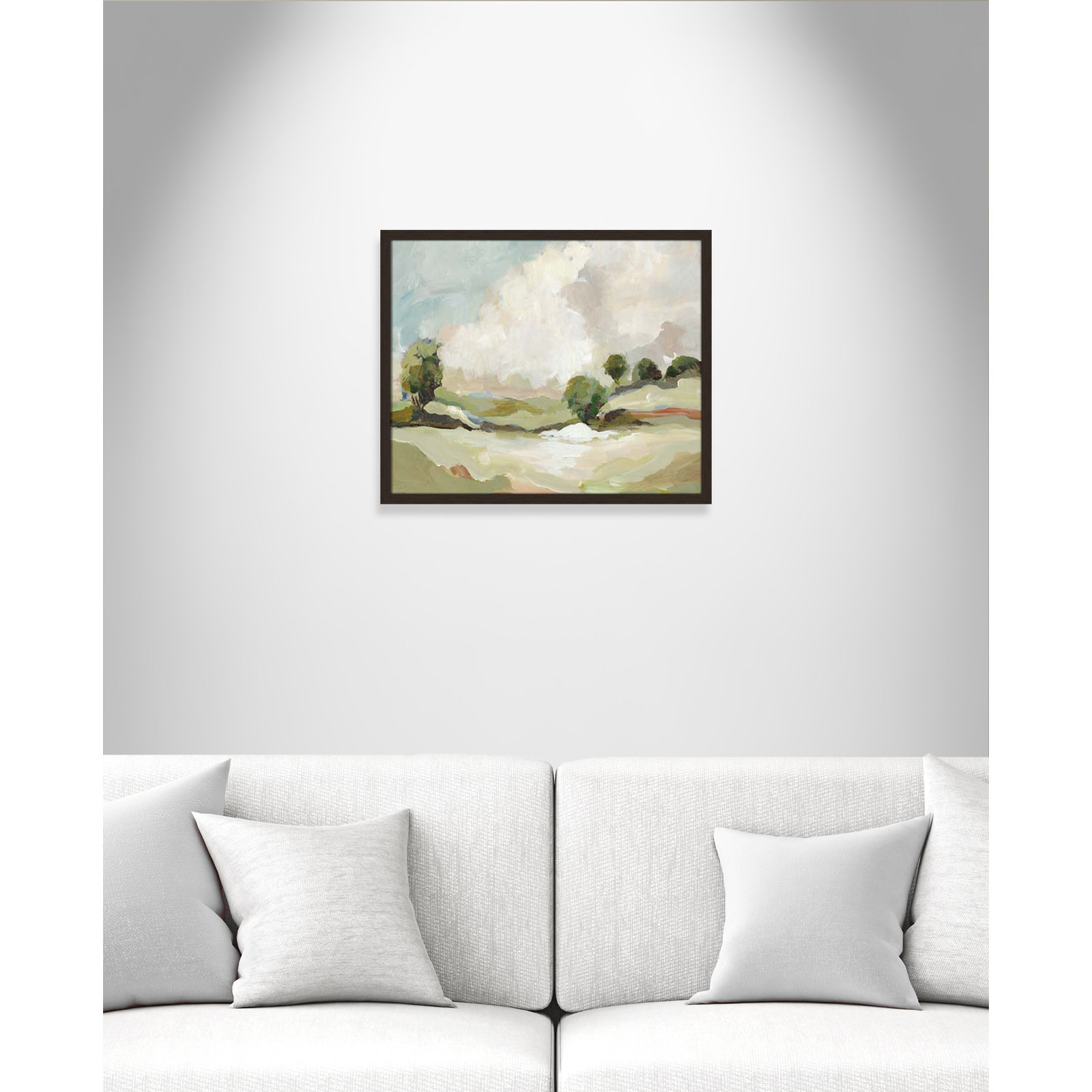 Pastoral Land by Allison Pearce, 21.5" H x 25.5" W x 1.25" D, Walnut
