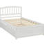 Cadre de lit simple en bois blanc avec lit gigogne - Solide pour une magnifique plateforme de chambre à coucher