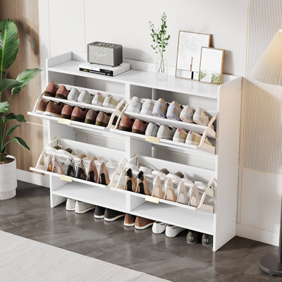 16 Pair Flip Down Shoe Storage