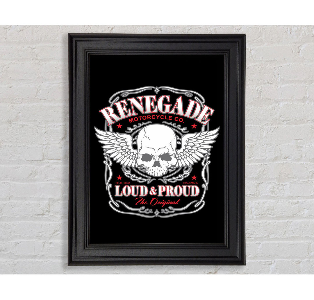 Renegade Motorcycle Co Gerahmter Druck