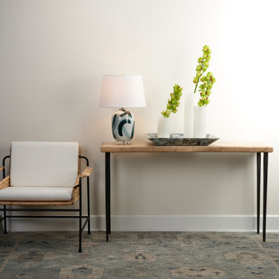 53'' Solid Wood Top Console Table