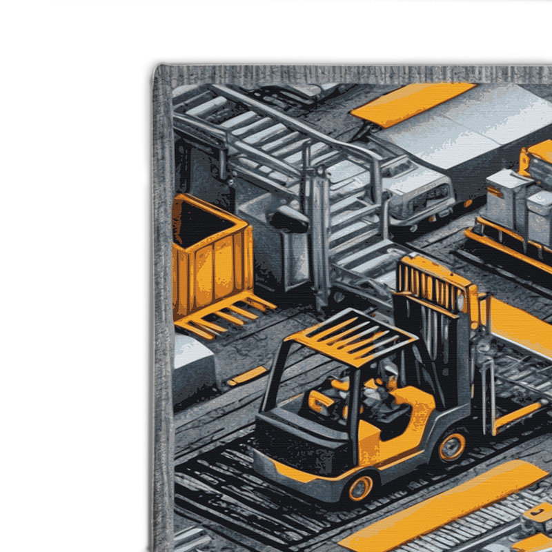 Transportation Gray Indoor and Outdoor Area Rug, Rectangle 2' x 3'