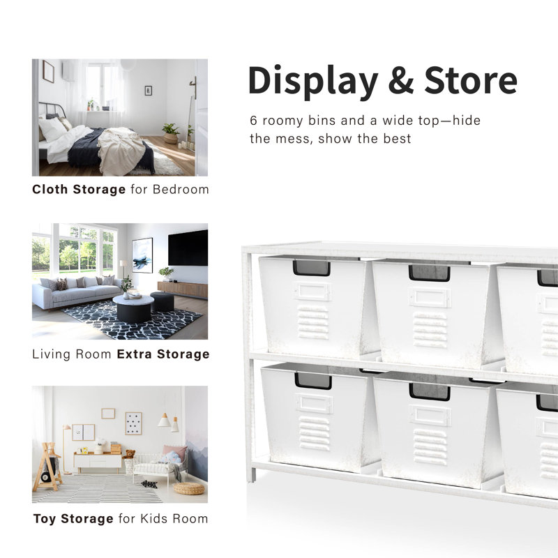 Kristopher Metal Accent Chest, White
