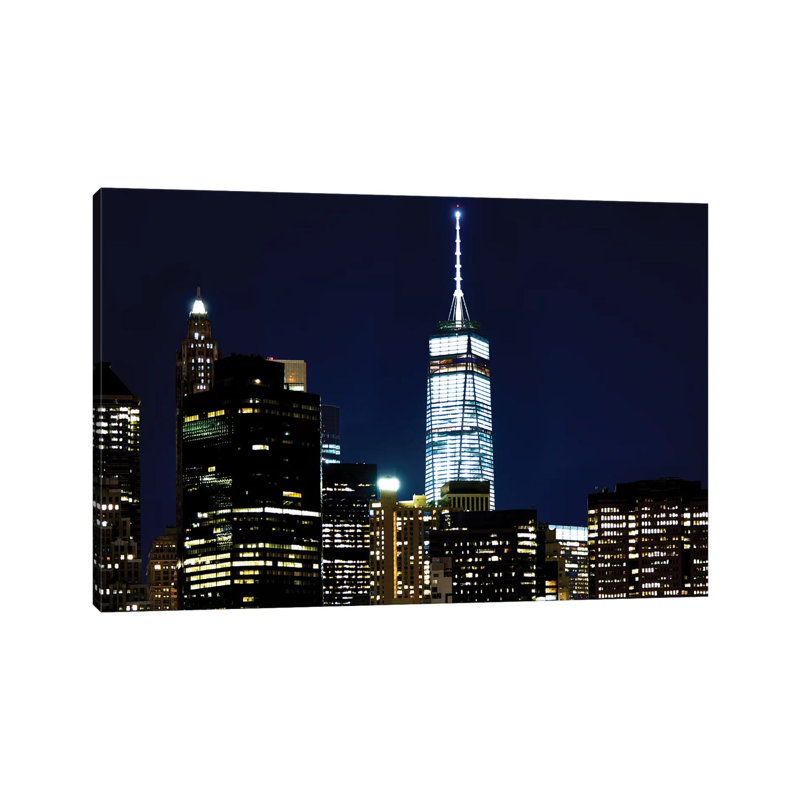 New York At Night VI by James McLoughlin - Wrapped Canvas Print, 20.32 cm H x 30.48 cm W