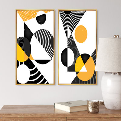 «Retro Abstract Colorful Colorful I», ensemble de 2 impressions