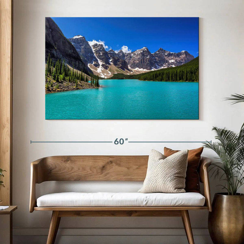 Alvord turquoise, lac Moraine, H 34 po x l 51 po