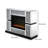 15'' W Silver Electric Fireplace