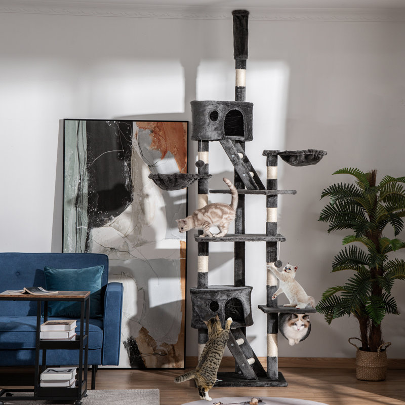 Marcelo 660.4cm H Cat Tree, Dark Grey