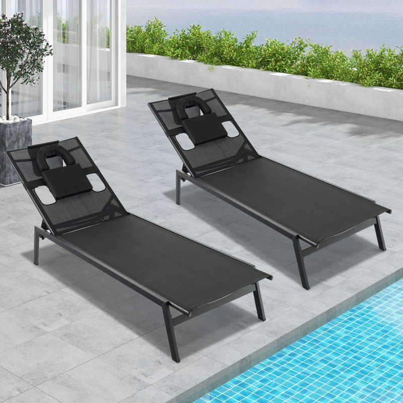 Chaise longue longue inclinable 64 po Axell