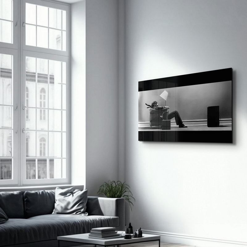 Élégante peinture murale en verre trempé de 13,8 po x 21,7 po | 100% verre trempé, épaisseur: 0,16 pouce | Imprimé UV pour des couleurs éclatantes | Parfait pour la décoration intérieure, le salon et les espaces de bureau