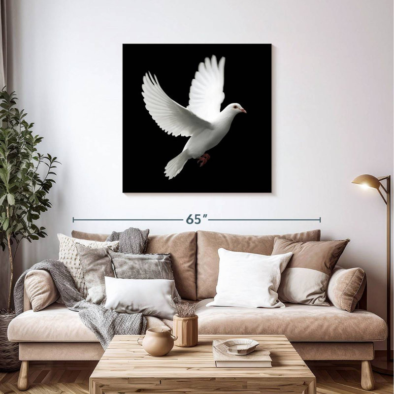 Brampt White Dove, 39" H x 39" W