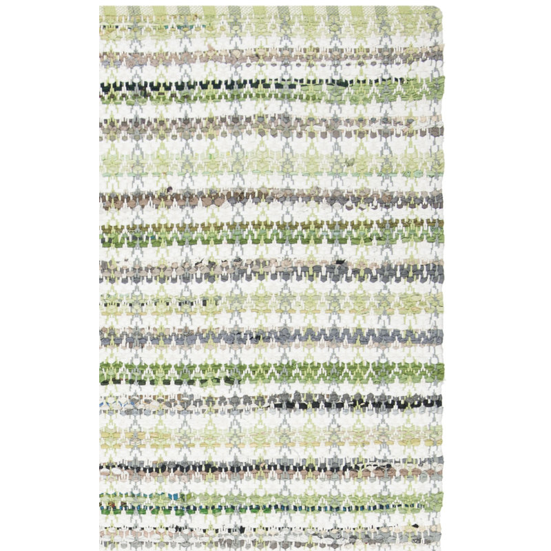 Ingleside Hand Woven Cotton Striped Rug, Square 6'