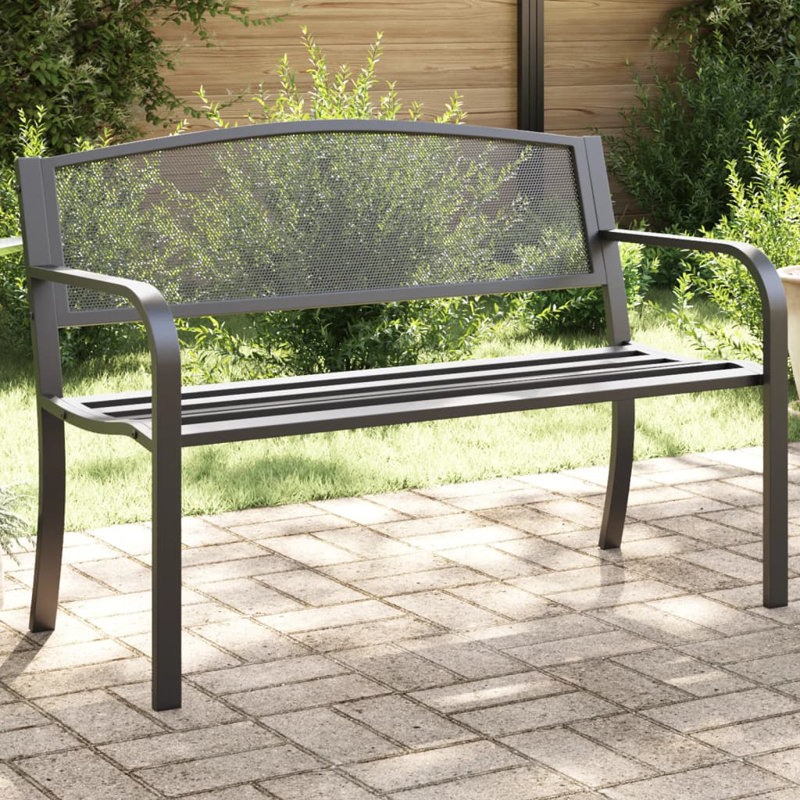 Almodovar Steel Outdoor Bench