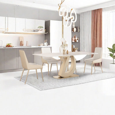 High-end sintered stone dining table set