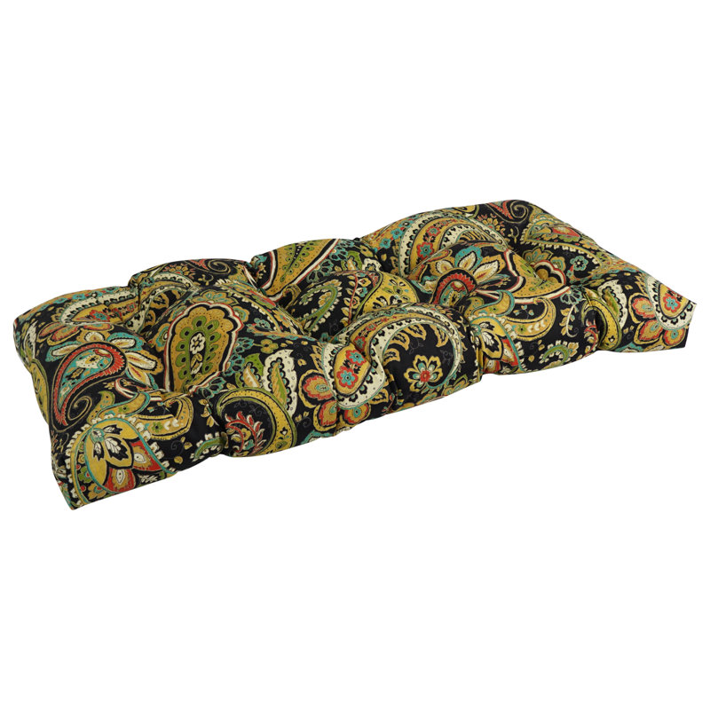 Outdoor 5'' Loveseat Seat Cushion, Yellow