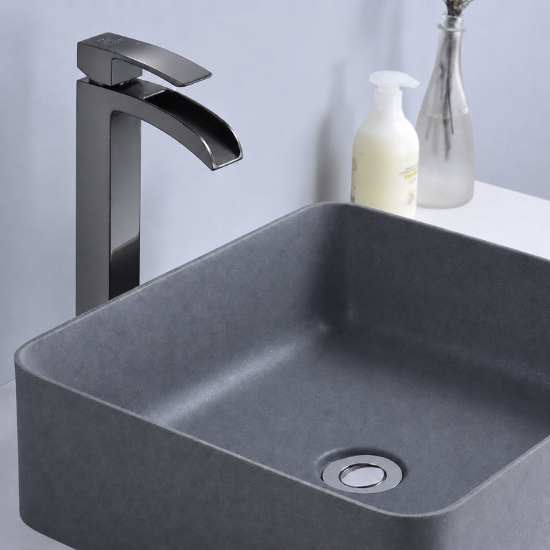 Key Single-handle Bathroom Faucet, Gunmetal Black