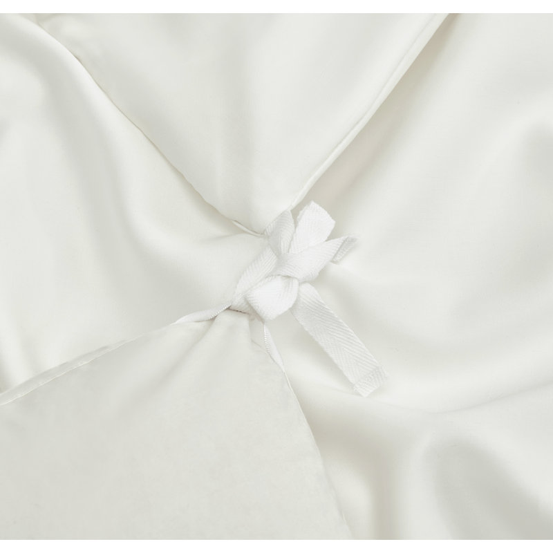 Queen Dove White Tencel Lyocell Silky Duvet Cover Set
