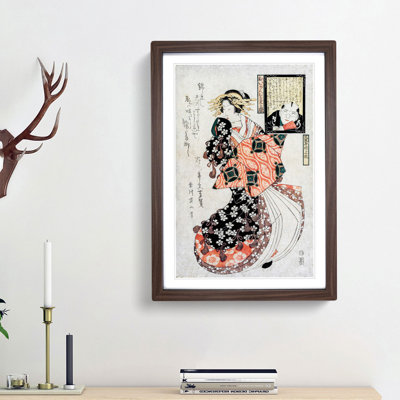 Looking at a Courtesan by Kikukawa Eizan - Picture Frame Painting Print