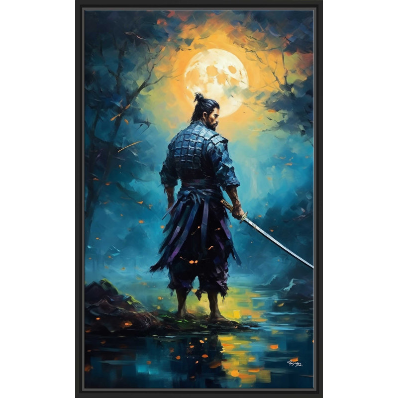 Samouraï, une puissante caste militaire féodale au Japon V3 par V2 Design Co. - Peinture sur toile à cadre flottant