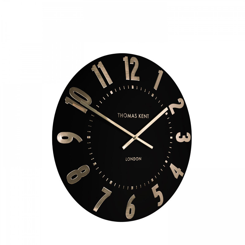 Wall Clock, 30cm H x 30cm W x 3.50cm D, Black
