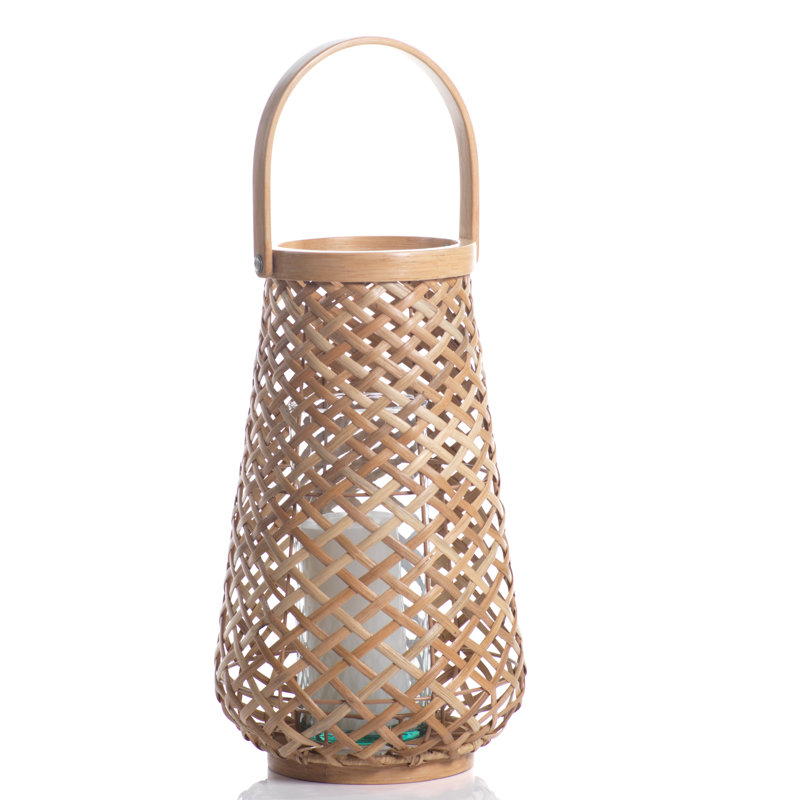 15.75'' H Rattan Tabletop Lantern