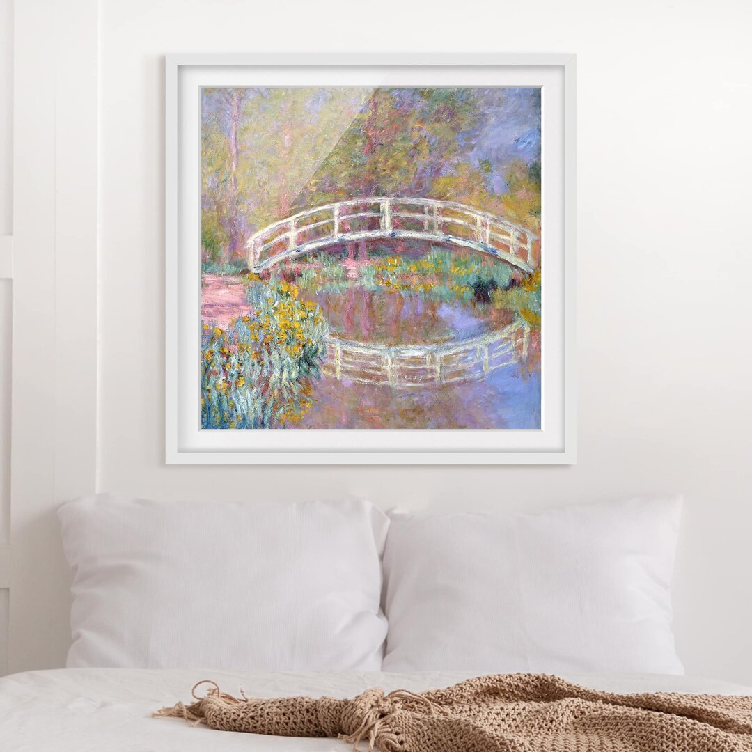 Gerahmter Kunstdruck Die japanische Brücke von Claude Monet