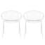 Chaises de salle à manger de patio empilables avec design respirant de style moderne et simple (ensemble de 2), pieds en métal + dossier en plastique-847391713