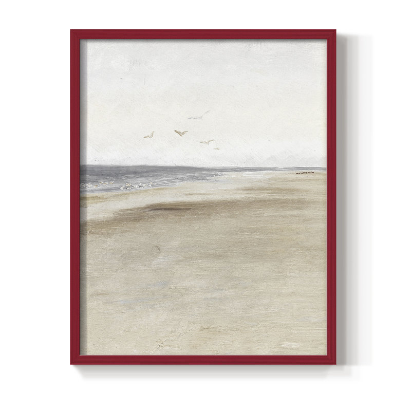 Impression encadrée rétro vintage nautique XLV - bois massif, H 11 po x l 9 po, Rouge