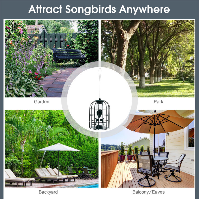 Hengelo Metal Hanging Tube Bird Feeder