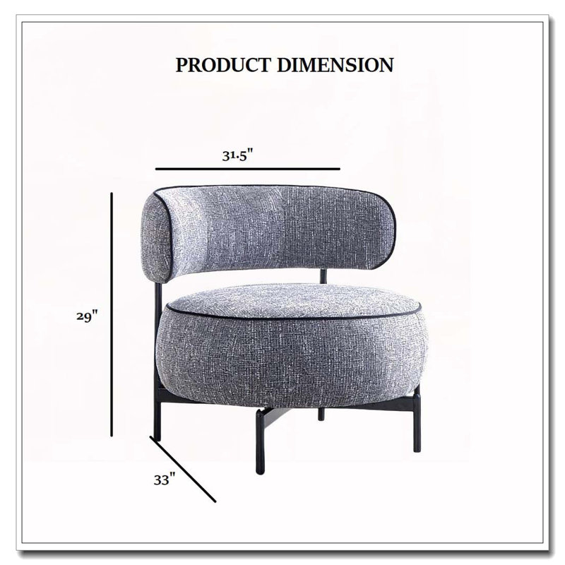 Swivel Chair Metal Legs, Dark Gray