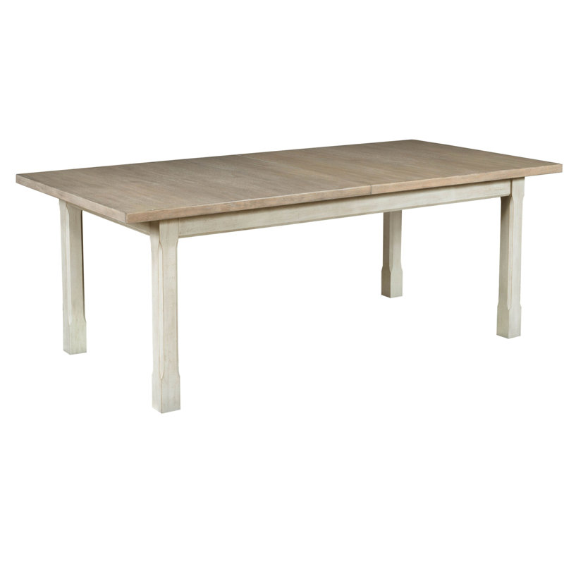 Ensemble de salle à manger extensible 9 pièces Oakman, Blanchi au soleil