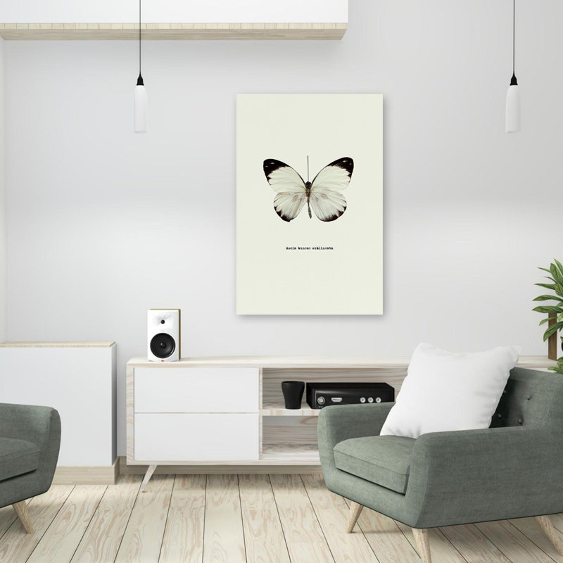 Papillon blanc - Art avec papillons, H 36 po x l 24 po