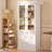 Rylay Storage Bookcase & 2 Glass Door Cabinets with 1 Open Storage &  3 Drawer-1295055750